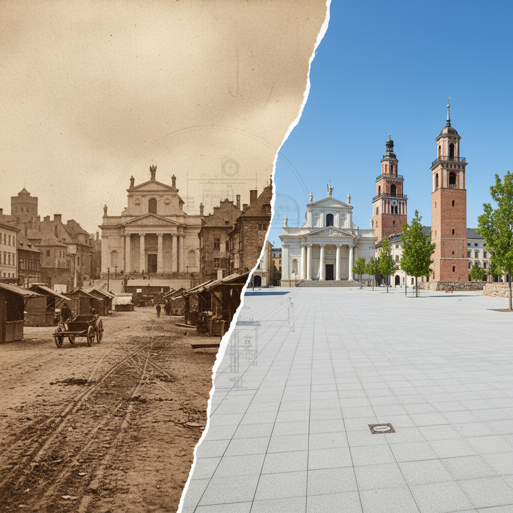 Katedros aikštė seniau: pamatykite istorinius kadrus