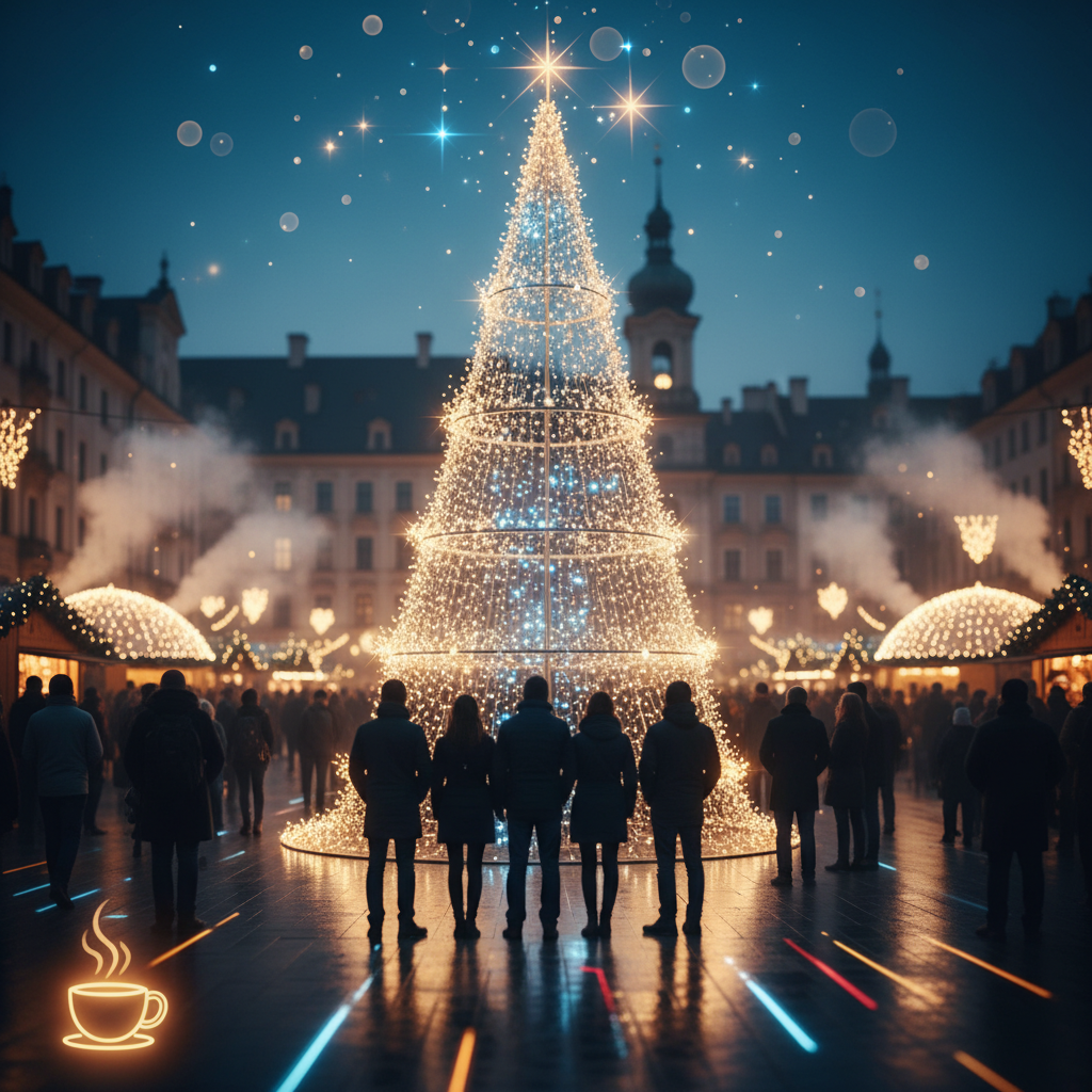 Vilniuje įžiebta Kalėdų eglė: tūkstančiai žmonių aikštėje