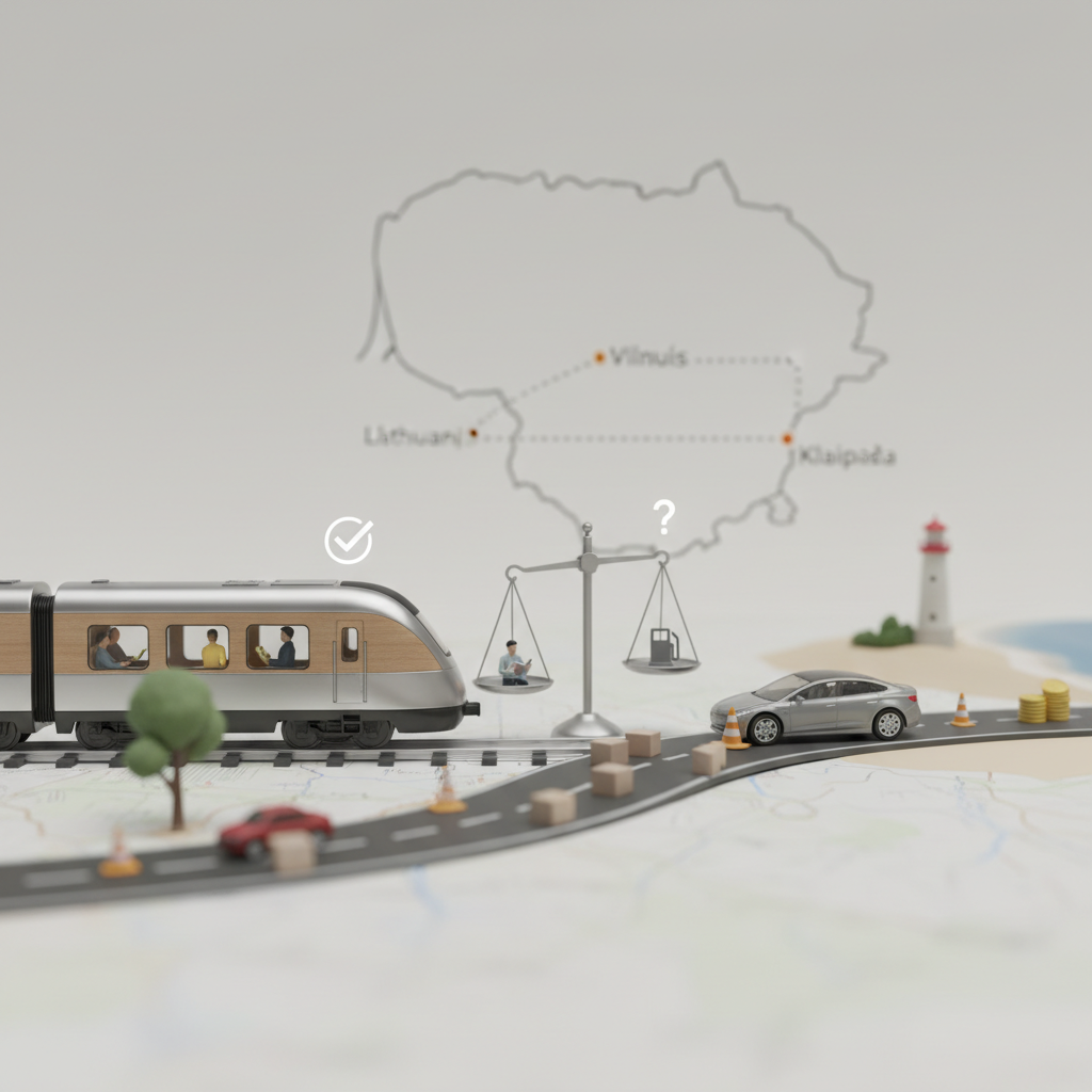 Vilnius–Klaipėda: ar traukinys patogesnis už automobilį?